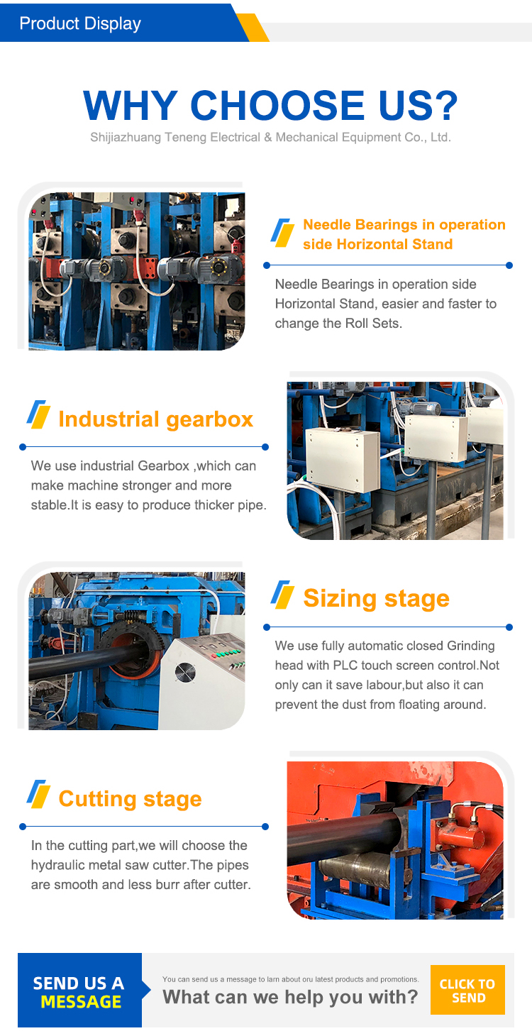 High Speed Diameter 114 mm ERW Carbon Steel Tube Mills Pipe Making Machine